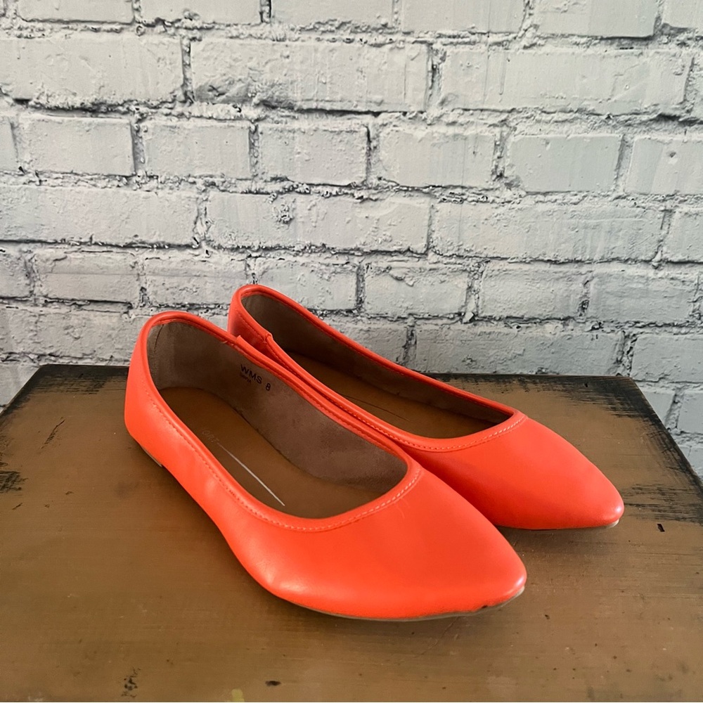 Report Orange Ballet Flats‎ Minimalist Design
